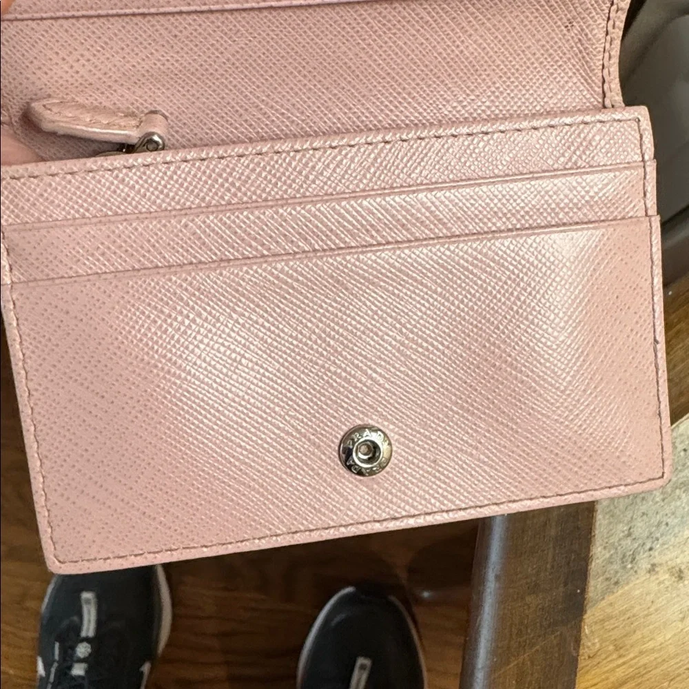 Prada Pink Saffiano Leather Wallet